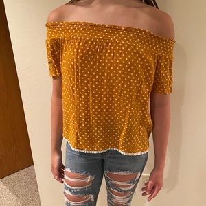 Off the shoulder crop top